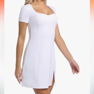Square neck bodycon mini dress